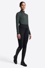 Polo da training con zip e strass da donna RG