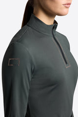 Polo da training con zip e strass da donna RG