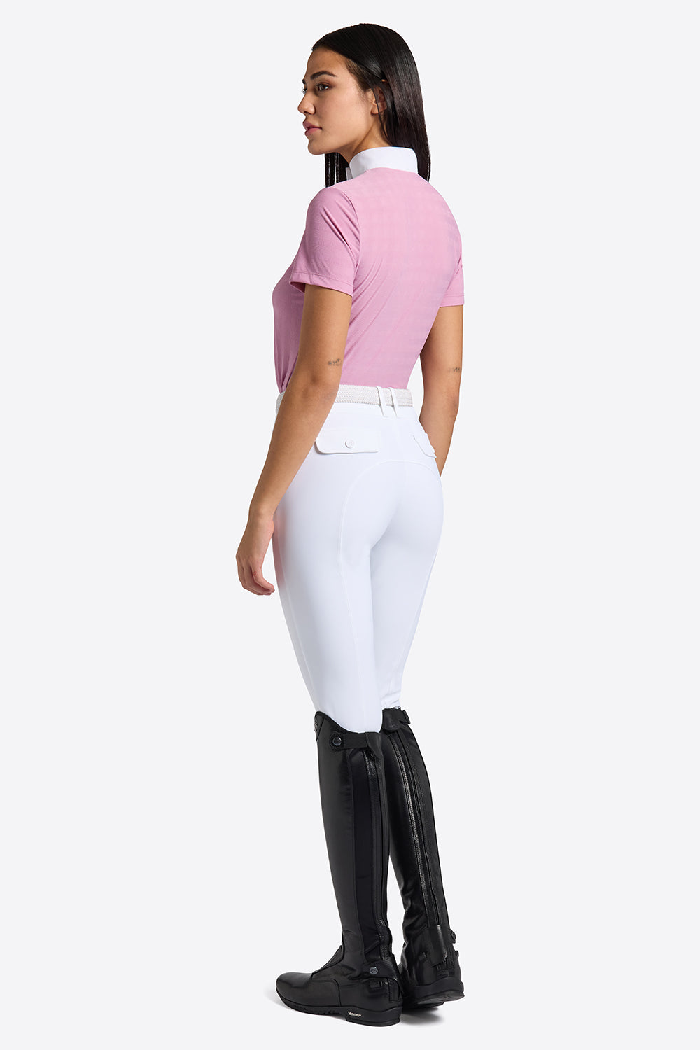 Polo da gara donna RG maniche corte in Jersey Jacquard