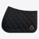 Sottosella Jumping Cavalleria Toscana in Jersey Tecnico blu con logo senape