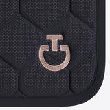 Sottosella e cuffia jumping con trapuntatura esagonale Cavalleria Toscana grigio e rosa