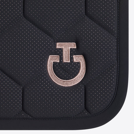 Sottosella e cuffia jumping con trapuntatura esagonale Cavalleria Toscana grigio e rosa