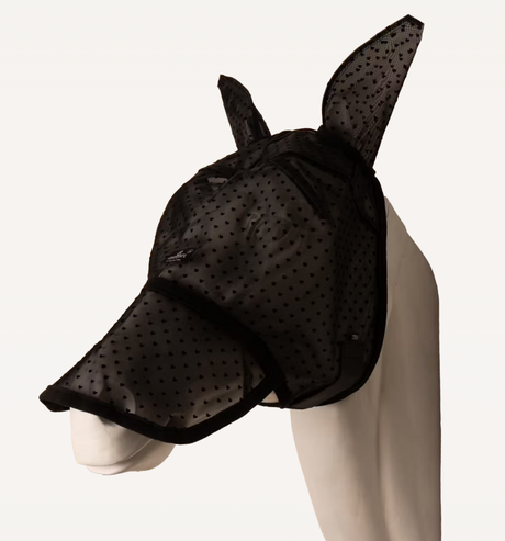 Maschera anti-mosche a forma di cuore con orecchie e naso