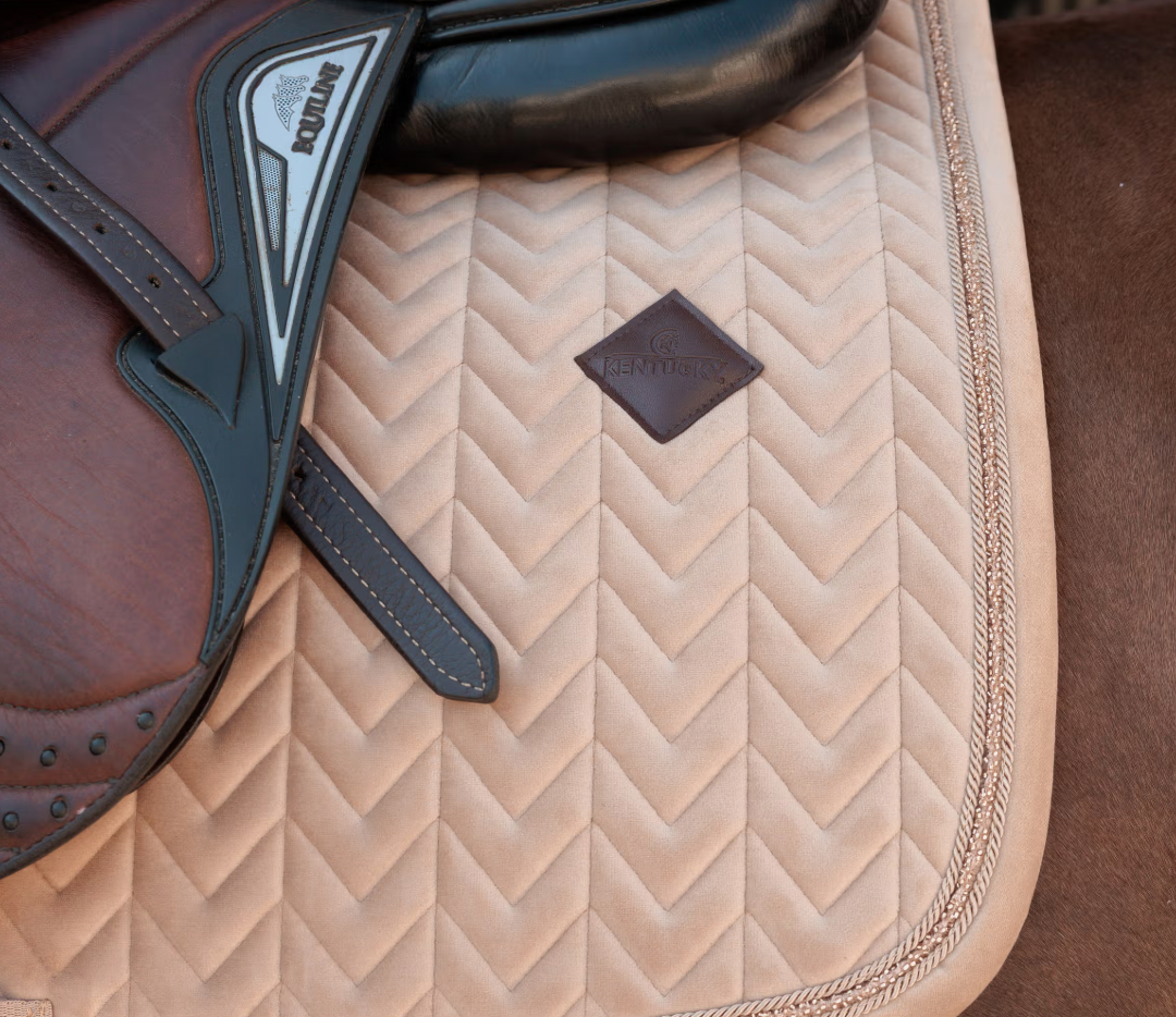 Sottosella con cuffia Kentucky Velvet Mini Pearls Jumping