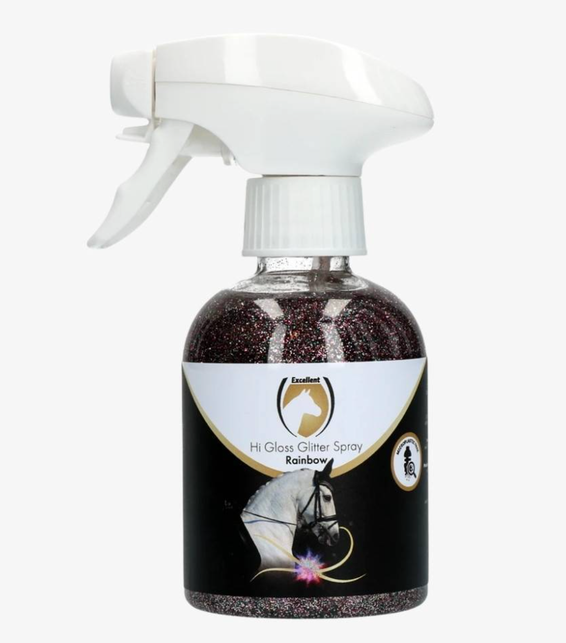 Hi Gloss Glitter Spray per Pelo Coda e Criniera 250ml Excellent Horse Arcobaleno
