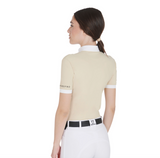 Polo donna slim fit cotone plissettato Equestro