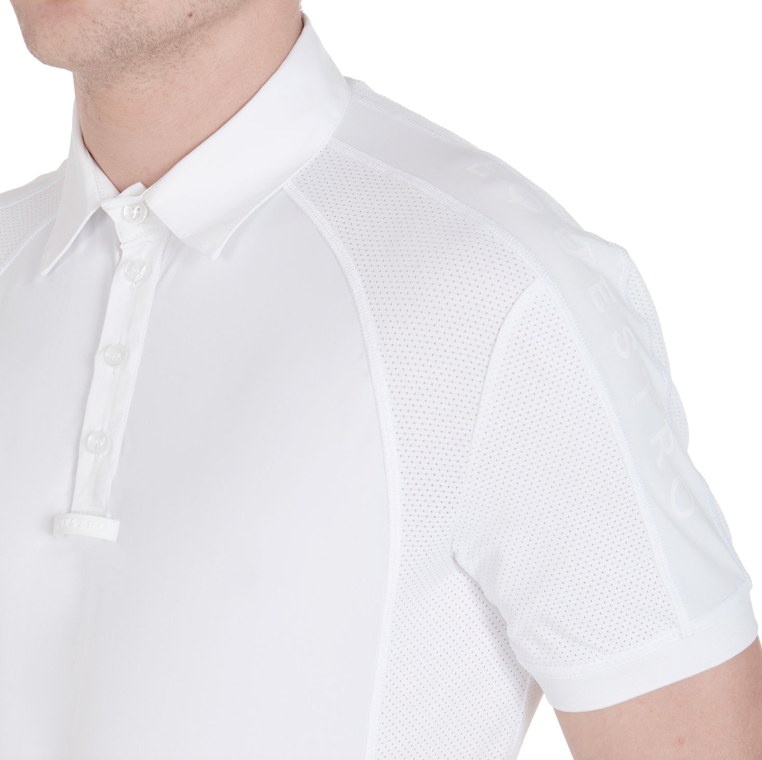 Polo uomo da concorso slip fit quattro bottoni Equestro