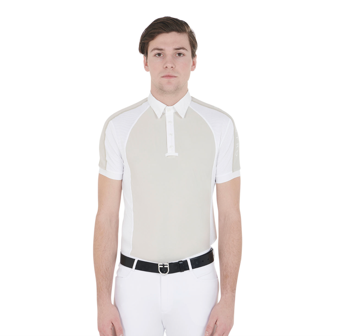 Polo uomo da concorso slip fit quattro bottoni Equestro