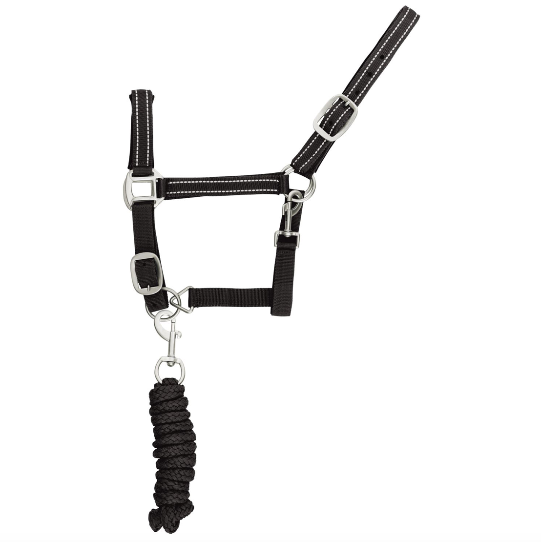 Cavezza nylon con lunghina modello Reflective