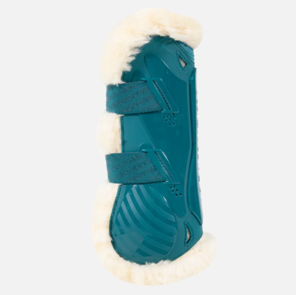 Stinchiere Kentucky vegan in pelle di pecora elastici in bambù verde petrolio