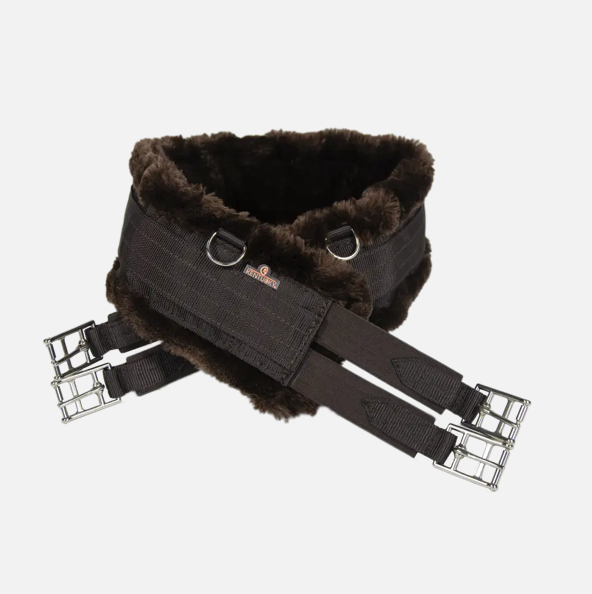 Sottopancia in nylon con finto montone Kentucky marrone/marrone