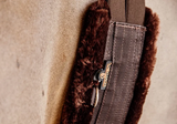 Sottopancia in nylon con finto montone Kentucky marrone/marrone