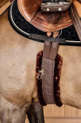Sottopancia in nylon con finto montone Kentucky marrone/marrone