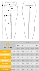 Leggings donna slip fit full Grip Equestro bianco
