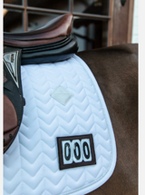 Sottosella jumping modello Fishbone Kentucky con portanumero bianco