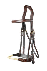 Testiera Trust Gallen con capezzino in corda marrone