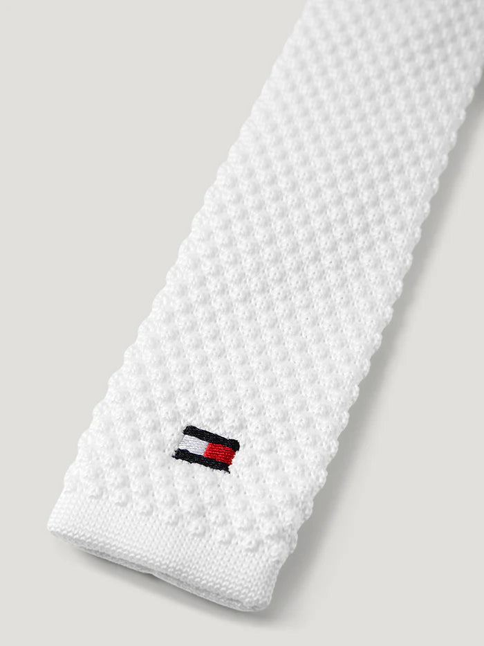 Cravatta lavorata a maglia Adam con cerniera BIANCO OTTICO Tommy Hilfiger
