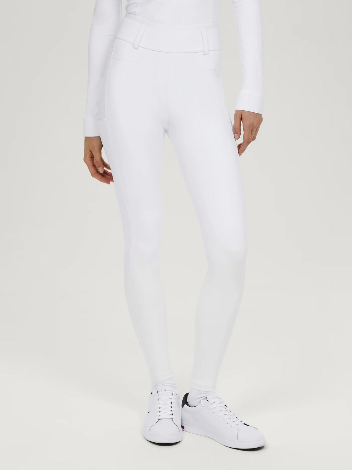 Pantaloni leggings donna Highland Hybrid ful grip BIANCO OTTICO