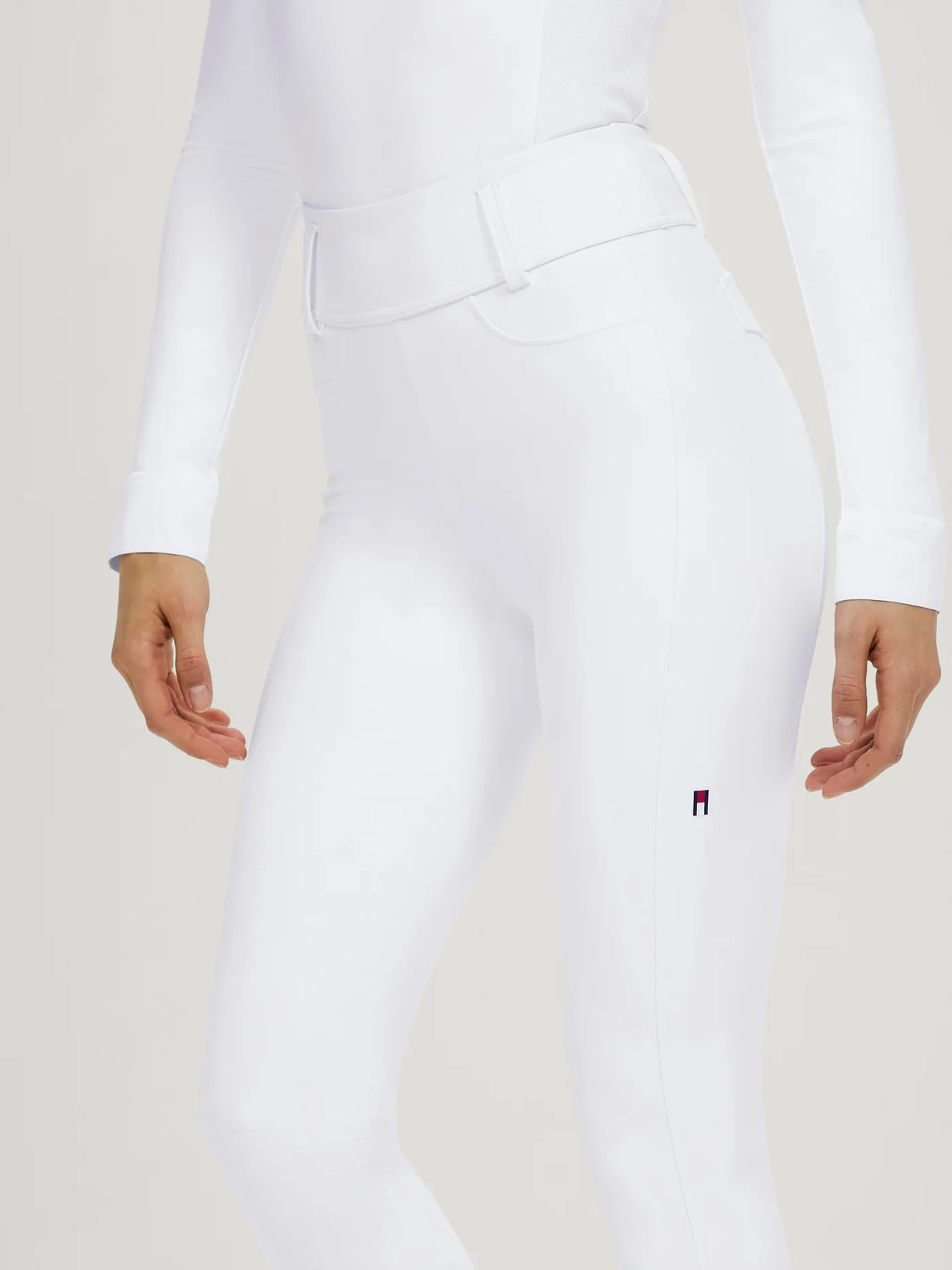 Pantaloni leggings donna Highland Hybrid ful grip BIANCO OTTICO