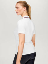 Polo donna con zip Camden BIANCO OTTICO Tommy Hilfiger