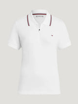 Polo donna con zip Camden BIANCO OTTICO Tommy Hilfiger