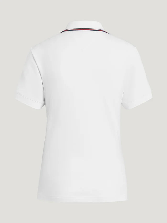 Polo donna con zip Camden BIANCO OTTICO Tommy Hilfiger
