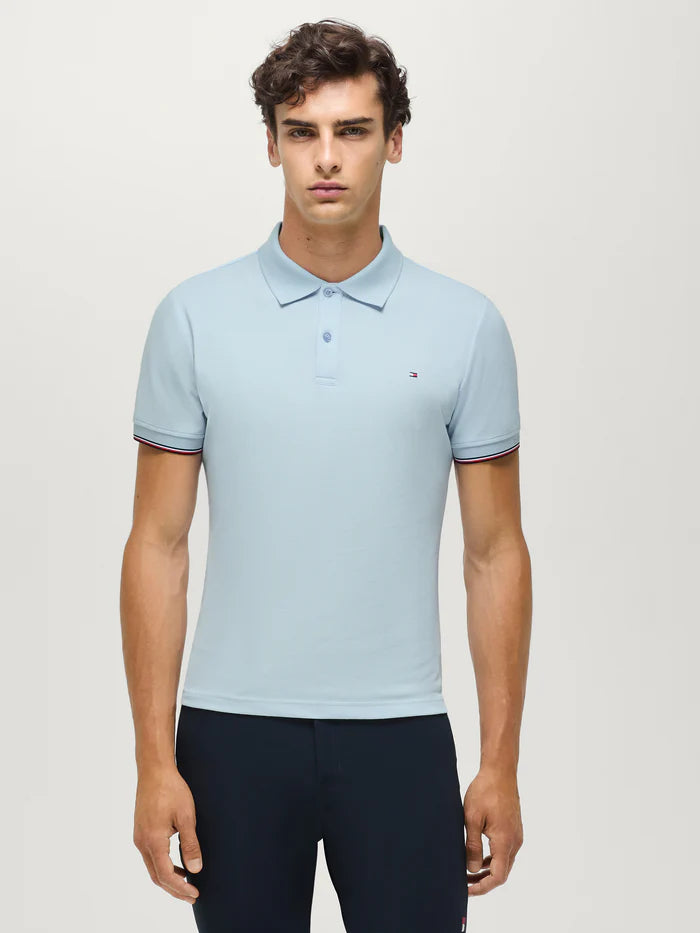 Polo uomo Davis Tommy Hilfiger celeste