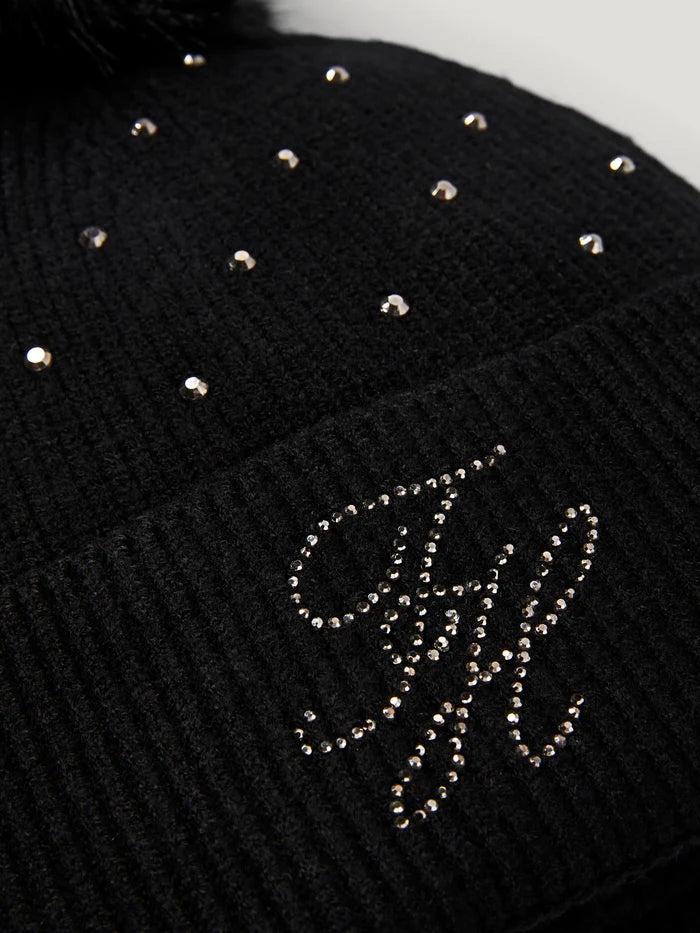 Berretto da donna Daly con strass e pon pon Tommy Hilfiger