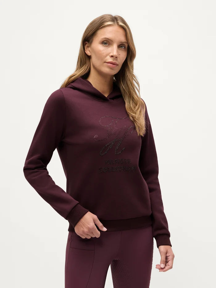 Felpa con cappuccio da donna Estelle con strass Tommy Hilfiger