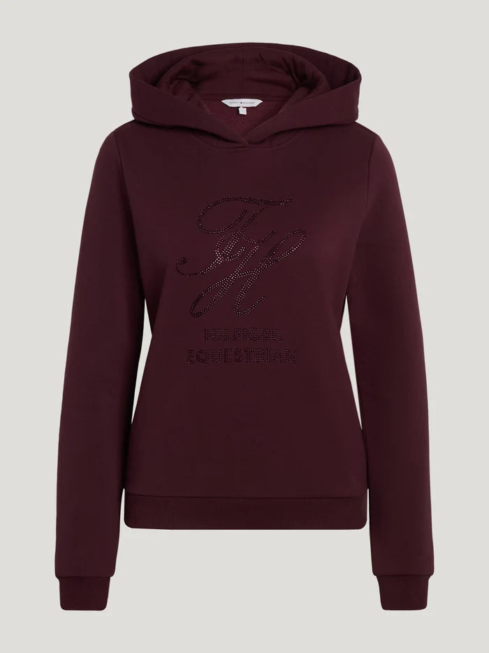 Felpa con cappuccio da donna Estelle con strass Tommy Hilfiger