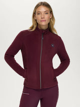 Giacca in pile da donna Elmonte DEEP BURGUNDY Tommy Hilfiger