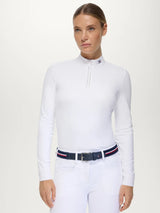 Camicia da donna Monica con strass TH OPTIC WHITE Tommy Hilfiger