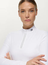 Camicia da donna Monica con strass TH OPTIC WHITE Tommy Hilfiger