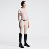 T-shirt da donna con ricamo floreale | Cavalleria Toscana