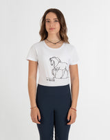 T-shirt donna con stampa Sarm Hippique
