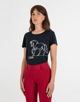 T-shirt donna con stampa Sarm Hippique