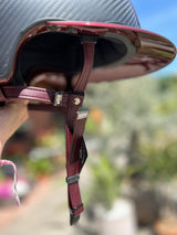 Kep italia CARBON HELMET E-LIGHT MATT / 3 BORDEAUX INSERTS VISIERA POLO
