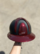 Kep italia CARBON HELMET E-LIGHT MATT / 3 BORDEAUX INSERTS VISIERA POLO