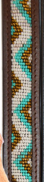 CAVEZZA WINNER PERLA IN CUOIO MARRONE E OTTONE