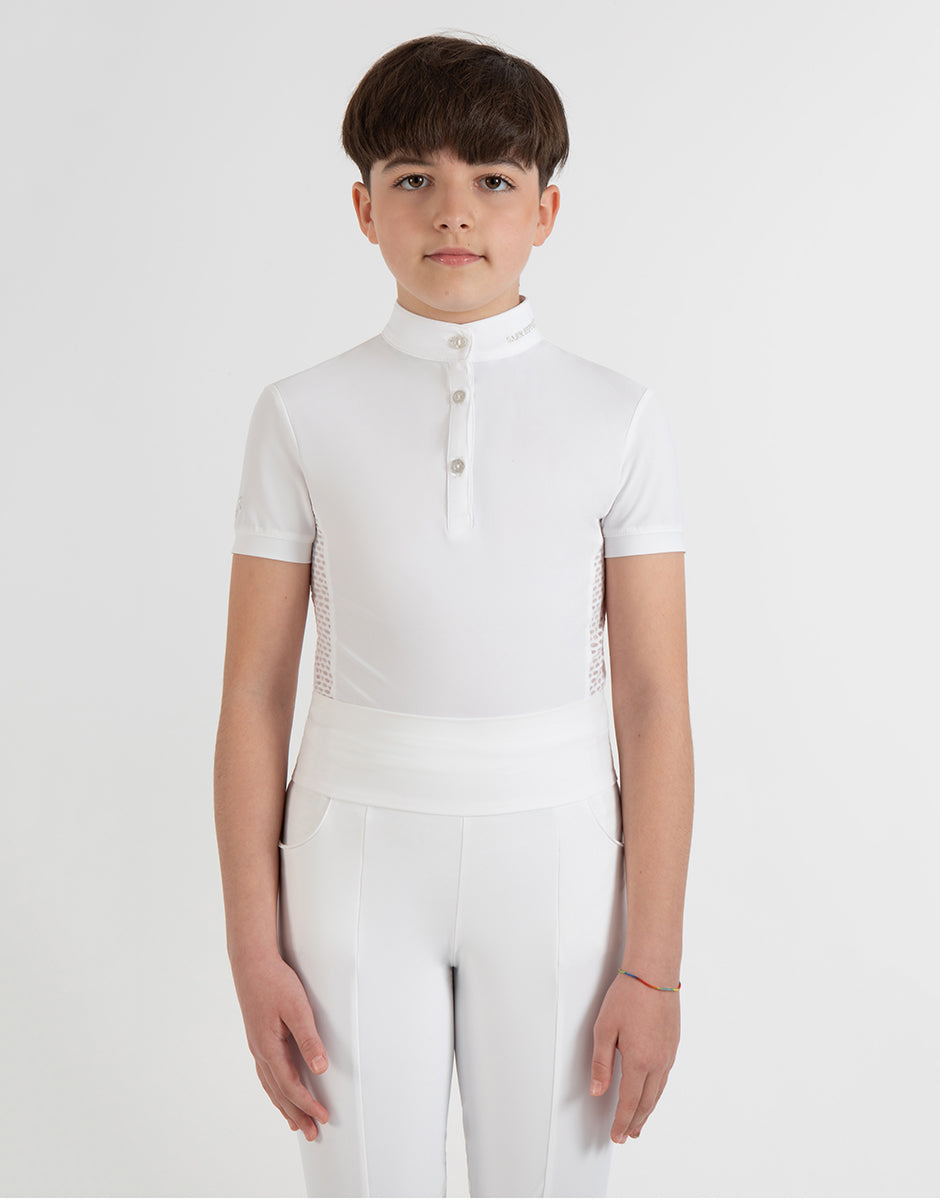 Polo da gara bambina modello Zoe Sarm Hippique