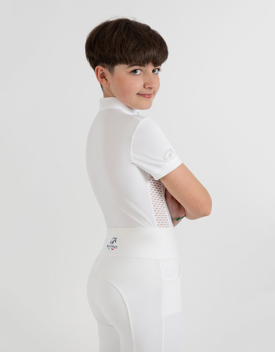 Polo da gara bambina modello Zoe Sarm Hippique