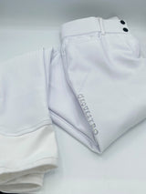 Pantaloni donna a vita alta con elastico in vita e logo in strass Equestro