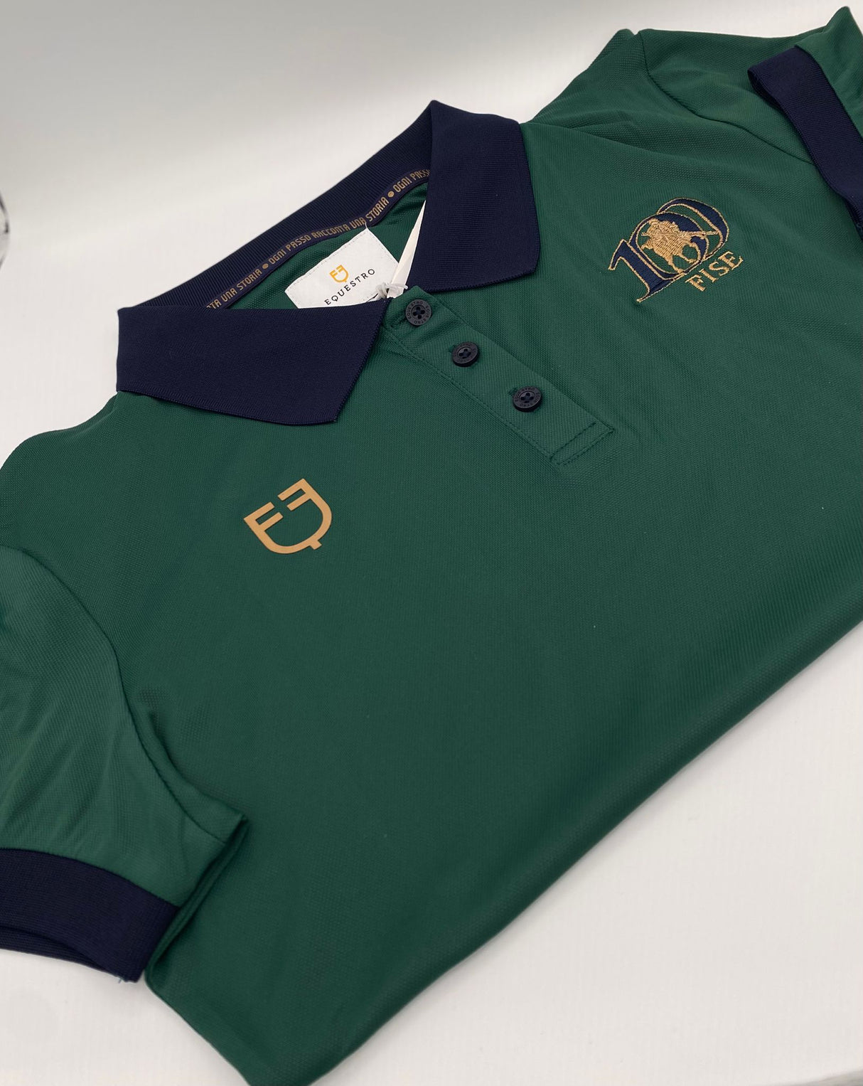 Polo donna in piquet con bottoni Equestro x Fise 100