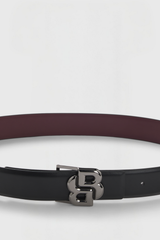 RACHEL REVERSE BELT DOUBE B BLACK / DEEP PURPLE TG 80