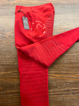 MOLVENO PANTALONI DA EQUITAZIONE DONNA CON FULL GRIP ROSSO