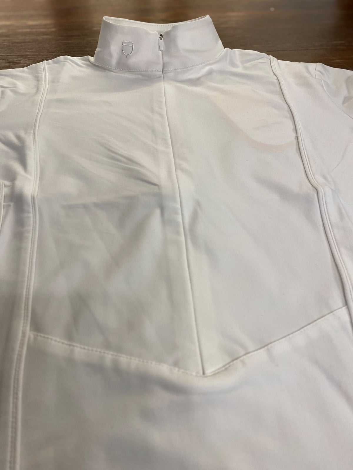 Polo donna manica lunga in tessuto tecnico felpato Equestro