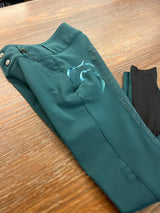 MOLVENO PANTALONI DA EQUITAZIONE DONNA CON FULL GRIP FOREST GREEN