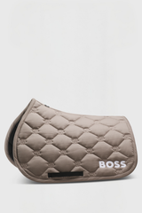 HAMPTON SADDLE PAD JUMP walnut BOSS EQUESTRAIN + cuffia