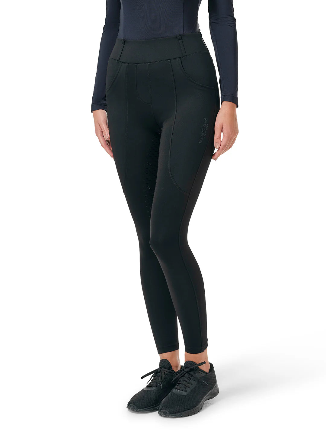 Leggings donna modello fullgrip Supreme All Black Equestrian Stockholm