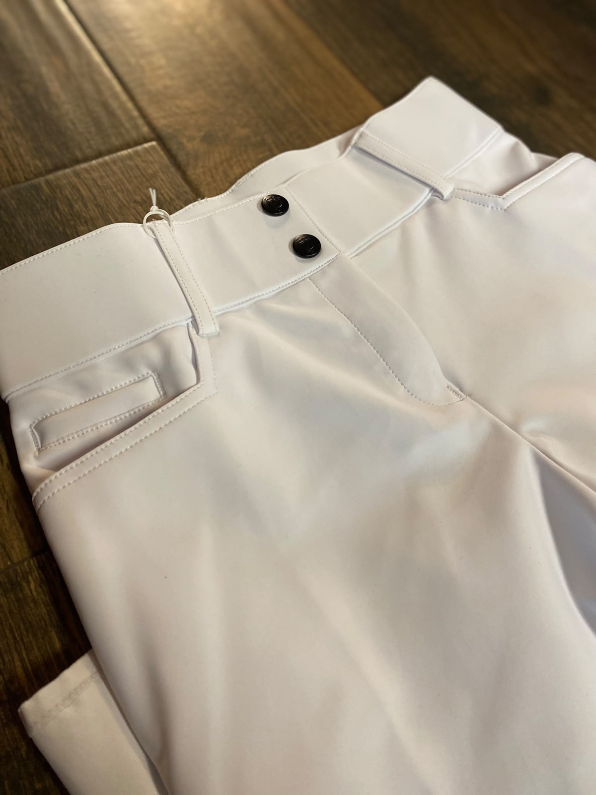 Pantaloni donna a vita alta con elastico in vita e logo in strass Equestro